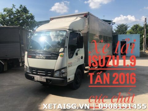 Xe tải Isuzu 1.9 tấn cũ thùng kín đời 2016 đăng ký 2017 cực đẹp
