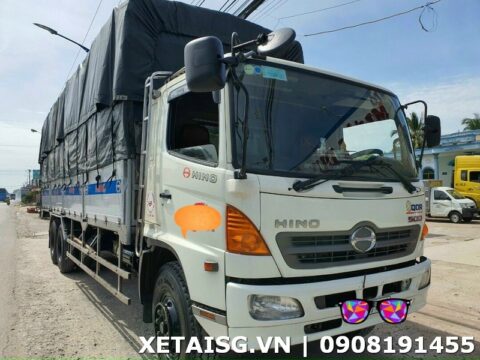 Xe tải cũ Hino 15 tấn đời 2015 thùng nhôm inox dài 9m1 rất đẹp