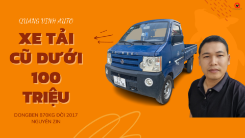 Xe tải Dongben thùng lững 870kg cũ đã qua sử dụng đời 2017
