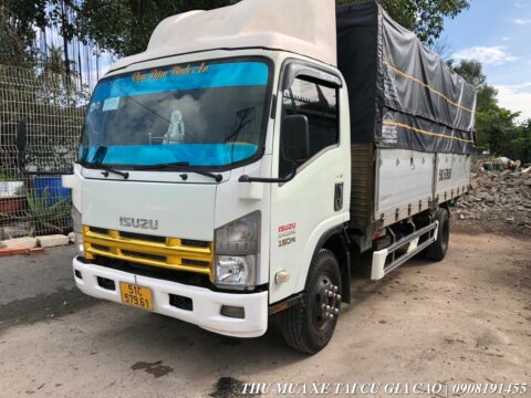 Xe tải Isuzu 5 tấn cũ đời 2015 thùng nhôm inox dài 5.7m