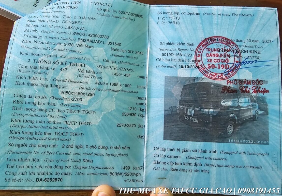 Xe van cũ Dongben X30 đời 2020 xe chạy ít cực đẹp odo 14000km